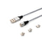 Savio CL-156 USB-kabel 2 m USB 2.0 USB C Micro USB A/Lightning Zilver