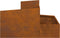 vidaXL - Plantenbak - 80x80x50 - cm - Weerstaal