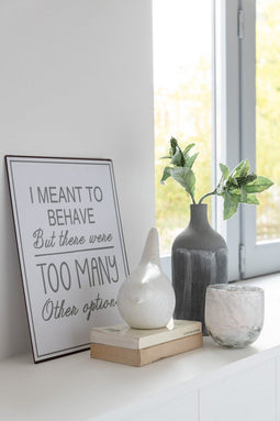 J-Line plakkaat Work Options Engels/Frans - metaal - wit/grijs - 2 stuks