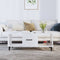 vidaXL - Salontafel - 102x50x40 - cm - bewerkt - hout - hoogglans - wit