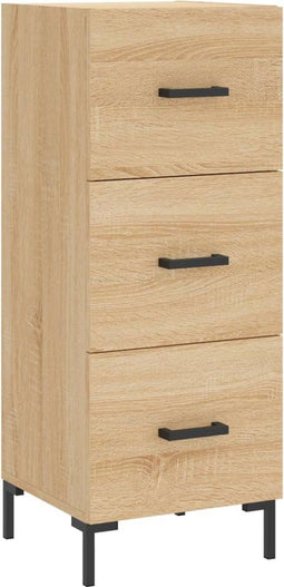 vidaXL - Dressoir - 34,5x34x90 - cm - bewerkt - hout - sonoma - eiken