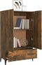 vidaXL - Hoge - kast - 70x31x115 - cm - bewerkt - hout - grijs - sonoma - eikenkleurig