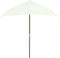 vidaXL - Parasol - met - houten - paal - 150x200 - cm - zandkleurig