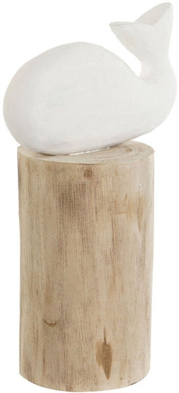 Decoratieve figuren Home ESPRIT Wit Natuurlijk Walvis Mediterrane 17 x 10 x 28 cm