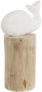 Decoratieve figuren Home ESPRIT Wit Natuurlijk Walvis Mediterrane 17 x 10 x 28 cm