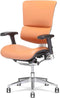 X-Chair bureaustoel X4 echt leer Bruin met hoofdsteun