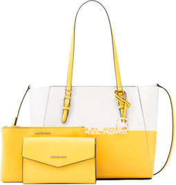 Handtas Dames Michael Kors CHARLOTE Geel 27 x 34 x 11 cm
