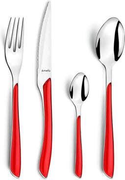 Amefa Eclat Rood - 16 delige bestekset - 4 persoons - rood gekleurd bestek