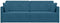 vidaXL - Vloersofa - Bed - 2-in-1 - Blauw - 213x144x60 - cm - Velours