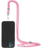 Mobiparts Universal - Telefoonkoord - Verstelbaar tot 1.50 meter - Roze transparant