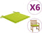 vidaXL - Tuinstoelkussens - 6 - st - 50x50x3 - cm - oxford - stof - felgroen