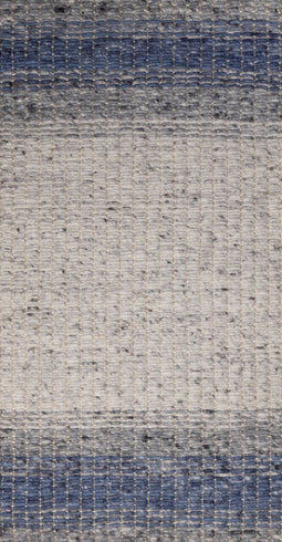 Varenna Blue Vloerkleed - 250x350 - Rechthoek - Laagpolig,Structuur Tapijt - Industrieel - Blauw, Grijs, Wit