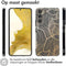 imoshion Hoesje Geschikt voor Samsung Galaxy S22 Hoesje Siliconen - imoshion Design hoesje - Meerkleurig / Golden Leaves Transparant