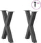 vidaXL - Eettafelpoten - 2 - st - X-vormig - 60x(72-73) - cm - staal - antraciet