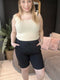 ONLY CARMAKOMA CARGOLDTRASH LIFE EASY SHORTS JRS - Dames Broek - Elastiek band met aantrekkoord - Zwart