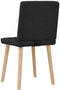 vidaXL - Eetkamerstoelen - 2 - st - stof - zwart