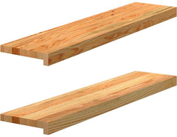 vidaXL - Vensterbanken - 2 - st - 90x20x2 - cm - massief - eikenhout - lichtbruin