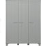 WOOOD Dennis 3-Deurs Kast - Grenen - Betongrijs - 202x158x55