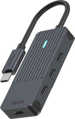 Rapoo USB-C Hub, USB-C naar USB-C, grijs
