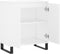 vidaXL - Dressoir - 60x35x70 - cm - bewerkt - hout - wit