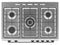 Etna FG190RVS - Gas/Electric Fornuis - 3-rings Wokbrander - Roestvrijstaal