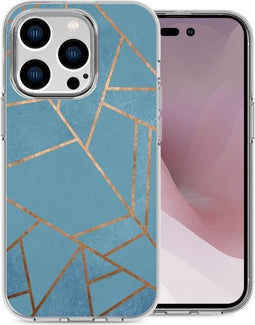 imoshion Hoesje Geschikt voor iPhone 14 Pro Hoesje Siliconen - imoshion Design hoesje - Blauw / Blue Graphic