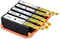 Renkforce RF-5628792 - Inktcartridge - Vervangt Canon PGI-580PGBK CLI-581BK CLI-581C CLI-581M CLI-581Y - Zwart (5-pack)