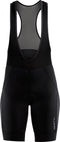 Craft Rise Bib Shorts - Fietsbroek Dames - Ergonomisch met C4-pads - Zwart - Maat L