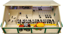 Kids Globe - Ligboxenstal Hout - Met Melkunit 1:32 - Multikleur