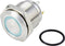 TRU COMPONENTS TC-10090920 GQ16F-10E/J/B/24V/S Vandalismebestendige drukschakelaar 48 V/DC 2 A 1x uit/(aan) Moment Blau