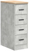 vidaXL - Garagekast - 30x51x85 - cm - massief - grenenhout - betongrijs