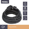 Perel Verlengsnoer 5 meter H05RR-F 3G2.5 16 A 230 V 3680 W rubber zwart IP44 type E/F geaard buitengebruik flexibel tuin werkplaats elektrisch gereedschap