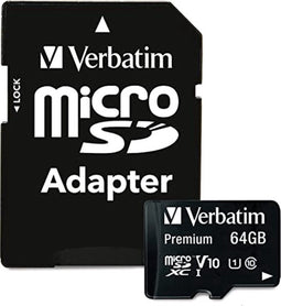 Verbatim microSDXC - 64GB - Class 10 - incl Adapter