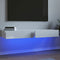 vidaXL - Tv-meubelen - 2 - st - met - LED - 60x35x15,5 - cm - hoogglans - wit