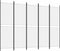 vidaXL - Kamerscherm - met - 5 - panelen - 250x180 - cm - stof - wit