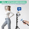 Serve Tablet Standaard - Tripod Statief - Draagtas & Bluetooth Remote - Aluminium - Zwart