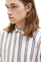 TOM TAILOR relaxed striped shirt - Heren Overhemd - Maat M - Kleur white navy red stripe