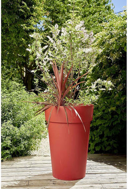 Bloempot EDA Tuscan Cirkelvormig Ø 46 x 65 cm Rood Polypropyleen