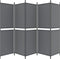 vidaXL - Kamerscherm - met - 5 - panelen - 250x180 - cm - antracietkleurig