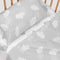 Happy Friday Sheet set 2 pieces Clouds grey 120x180 cm (Cot bed) Grey