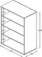 Kledingkast kinderkamer - opbergkast 120 cm hoog - 4 opbergvakken - wit