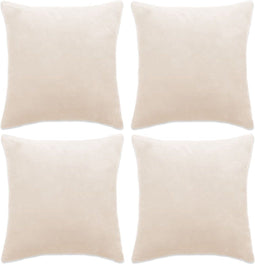 vidaXL - Kussenhoezen - 4 - st - 40x40 - cm - stof - gebroken - wit