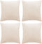 vidaXL - Kussenhoezen - 4 - st - 40x40 - cm - stof - gebroken - wit