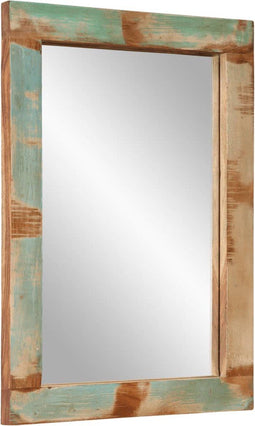 vidaXL - Spiegel - 70x50 - cm - massief - gerecycled - hout - en - glas