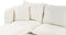 DALVIK - Hoekbank met ottomaan - Wit - Linkszijdig - Polyester