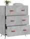 vidaXL - Ladekast - 69,5x34x90 - cm - bewerkt - hout - betongrijs