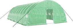 vidaXL - Tuinkas - met - stalen - frame - 60 - m² - 10x6x2,85 - m - groen