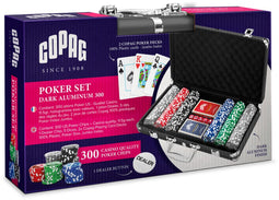 COPAG Pokerkoffer - Poker Set - 300 Poker Chips 11,5 g + 2 Decks COPAG Speelkaarten 100% PVC + Dobbelstenen + Fiches