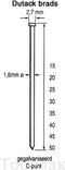 Dutack 1.6mm brads | 55mm | 2000 stuks - 5138037