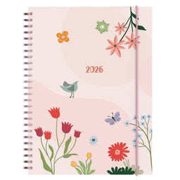 Lannoo Fragile Diary - Bureau agenda Wire-O - 170x230mm - Roze (2026)